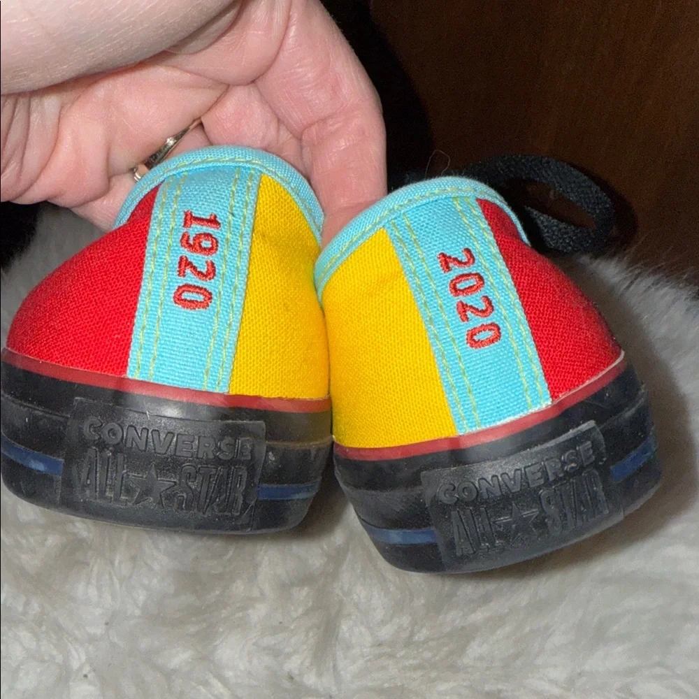 Converse low top Chuck Taylor color block 1920-2020 centennial release M7 W9 - Picture 7 of 13